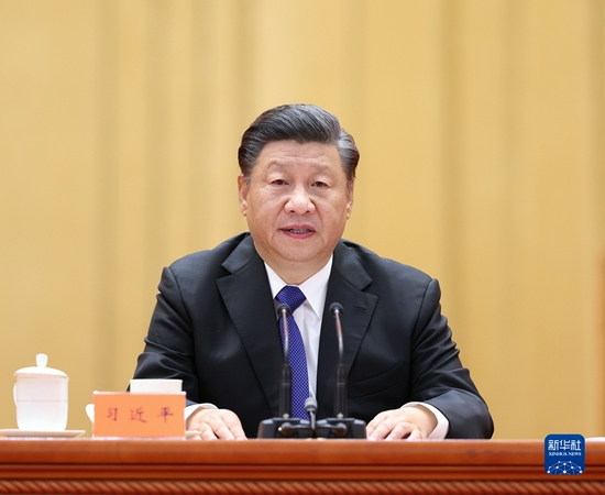 10月9日，纪念辛亥革命110周年大会在北京人民大会堂隆重举行。中共中央总书记、国家主席、中央军委主席习近平在大会上发表重要讲话。新华社记者 庞兴雷 摄
