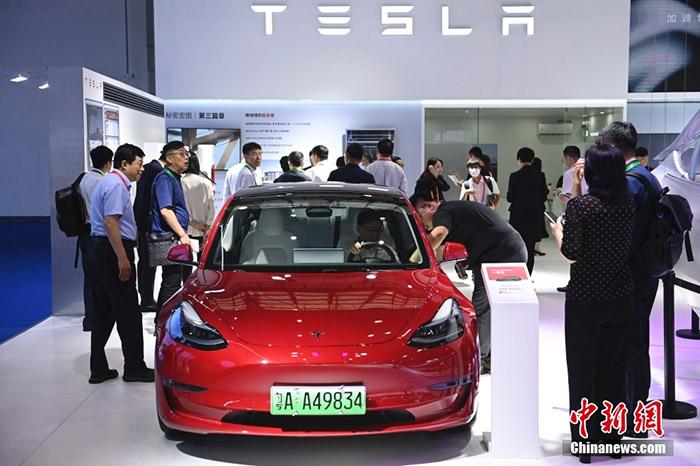 资料图：特斯拉汽车。<a target='_blank' href='/'>中新社</a>记者 田雨昊 摄 